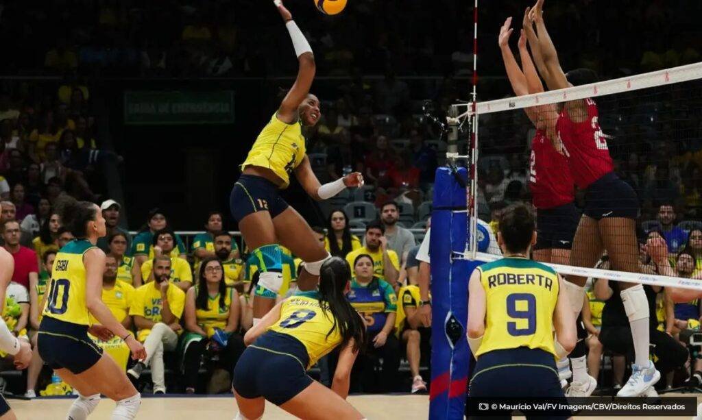 Brasil derrota EUA por 3 sets a 1 na Liga das Nacoes Feminina © Mauricio ValFV ImagensCBVDireitos Reservados O Diário de Notícias do País!