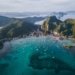 landscape photography of island with boats