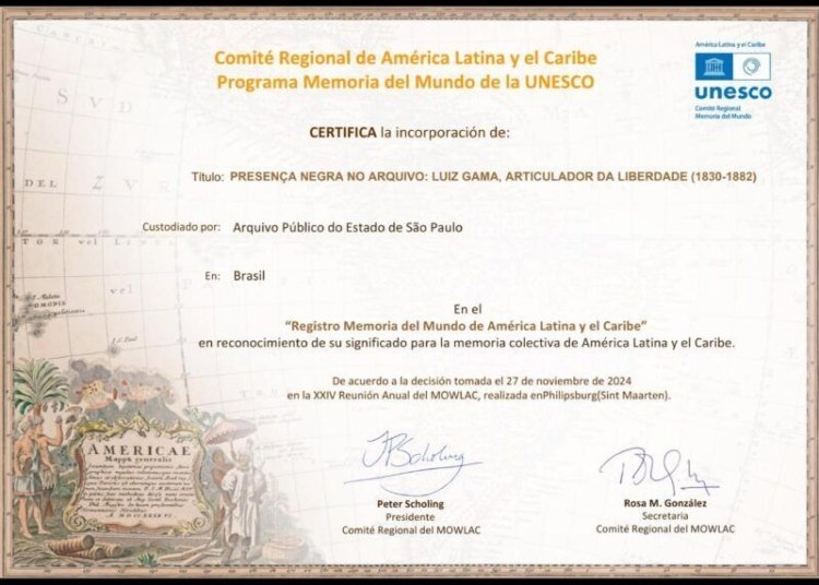 Legado de Luiz Gama busca reconhecimento como Patrimônio Documental da Humanidade na UNESCO