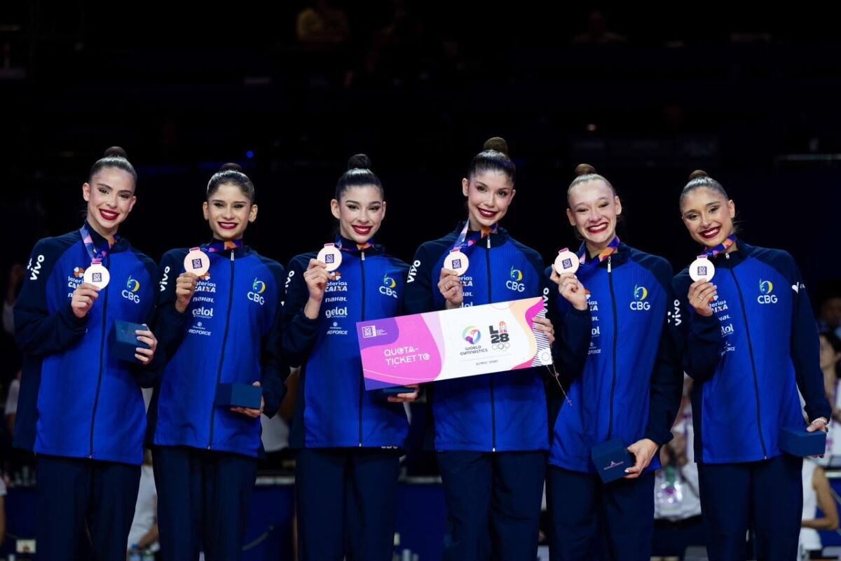 Ginástica rítmica do Brasil conquista bronze no Mundial e assegura vaga em Los Angeles 2028