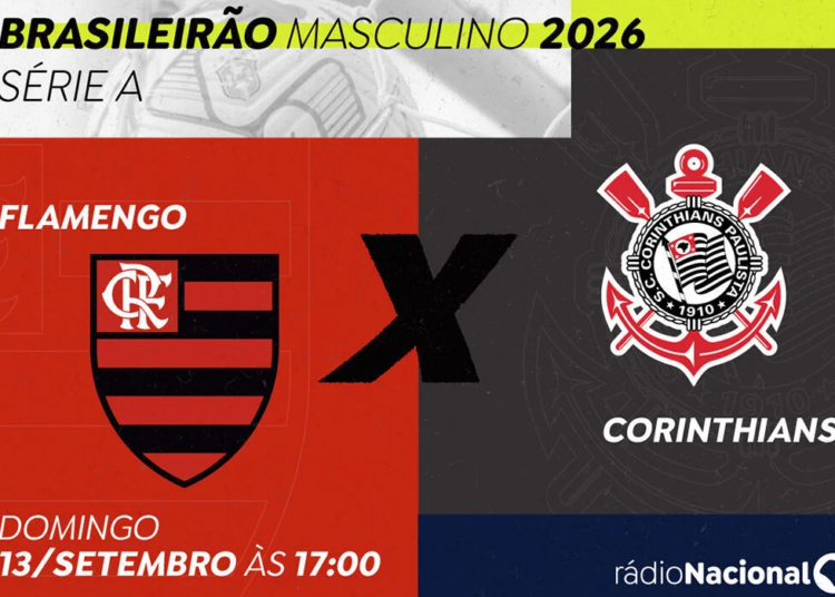 Flamengo e Corinthians se enfrentam no Maracanã com transmissão da Rádio Nacional neste domingo