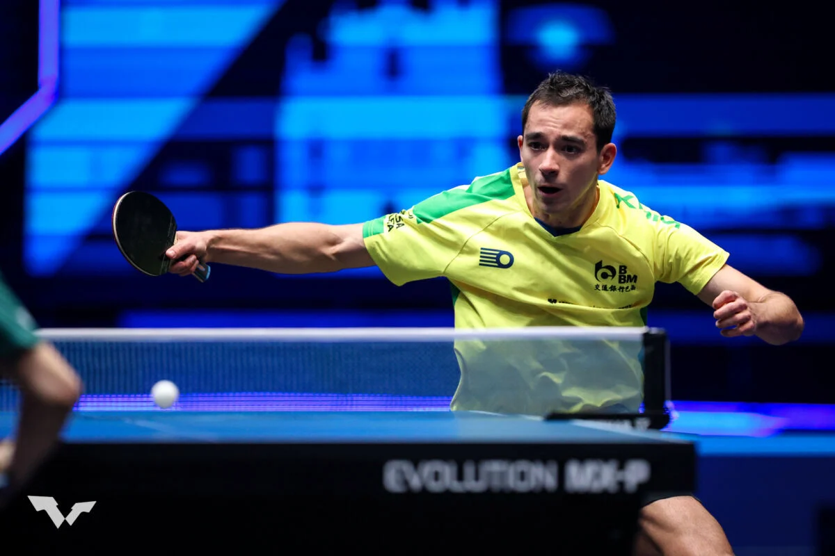 Hugo Calderano enfrenta Patrick Franziska em busca de vaga nas quartas do China Smash