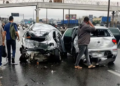 Motorista infarta e engavetamento com 20 veículos na Dutra deixa 11 feridos